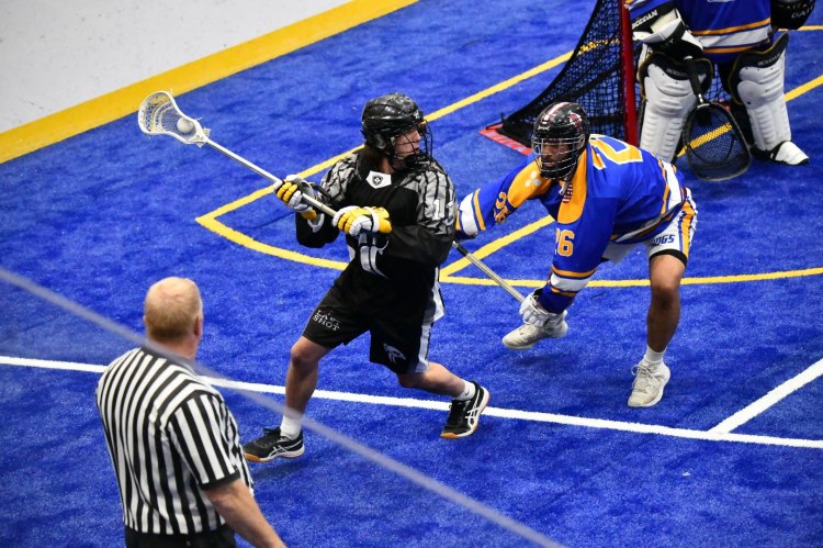 Jack Rice looking to feed the ball vs Collar City Kings