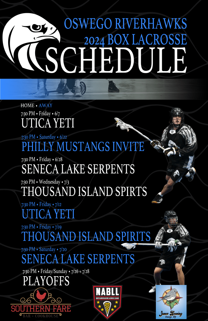 2024 Schedule Oswego River Hawks